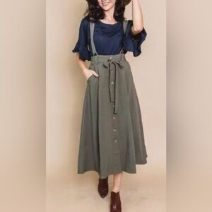 Anthropologie x Hyfyve Suspender Skirt